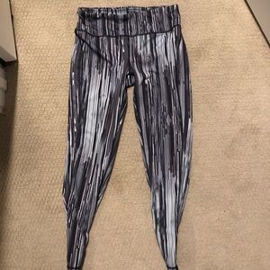 Leggings with cutout lace up leg detail